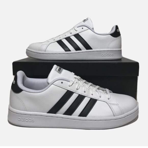 adidas Grand Court Cloudfoam Lifestyle Co Mens Sneakers White Black Size 9.5 main image 6